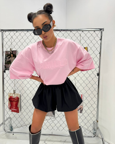 T-shirt oversize La Milla różowy