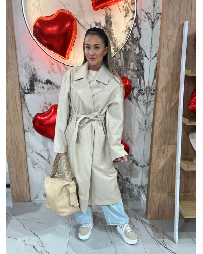 Płaszcz z paskiem By o la la...! nude