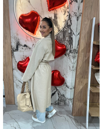 Płaszcz z paskiem By o la la...! nude