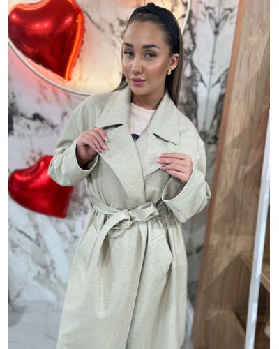 Płaszcz z paskiem By o la la...! nude