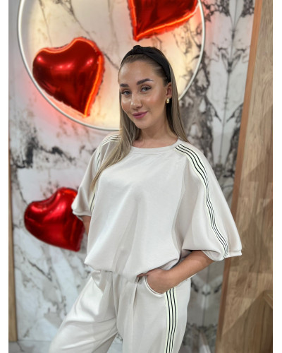 Komplet dresowy z paskami By o la la...! nude