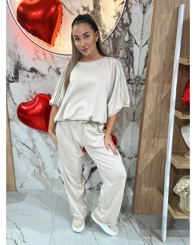 Komplet dresowy z paskami By o la la...! nude