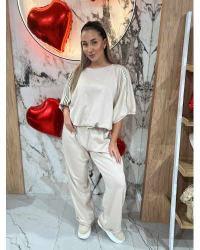 Komplet dresowy z paskami By o la la...! nude