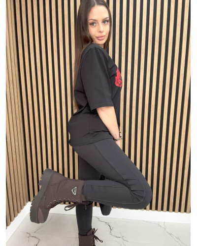 Legginsy z lamówką La Milla czarne