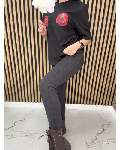 Legginsy z lamówką La Milla czarne