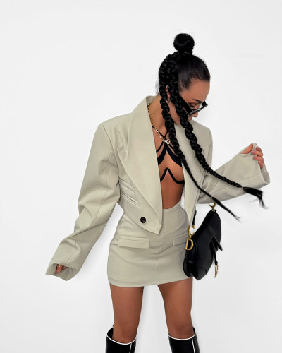 Marynarka krótka na palec La Milla szałwia