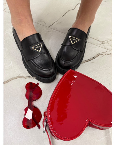Loafersy La Milla czarne