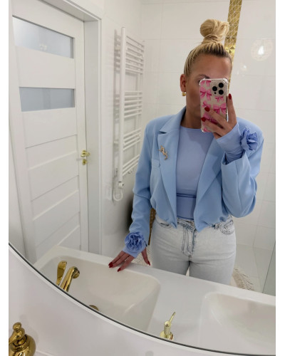 Marynarka bombka Clara baby blue