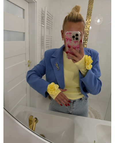 Marynarka bombka Clara niebieska