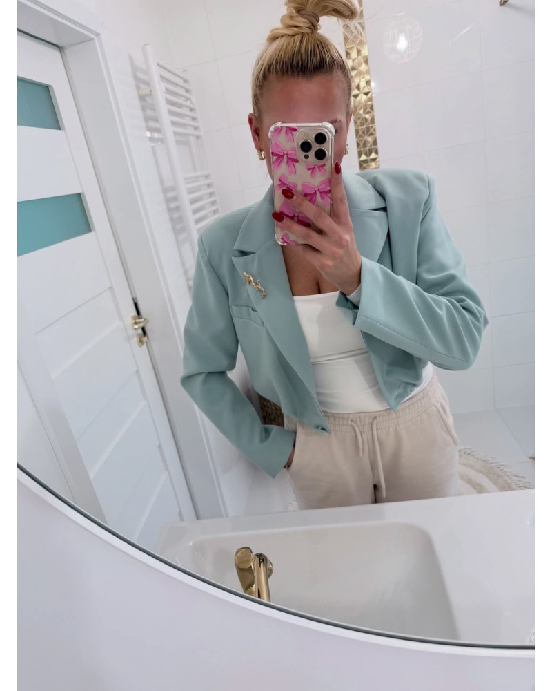 Marynarka bombka Clara miętowa