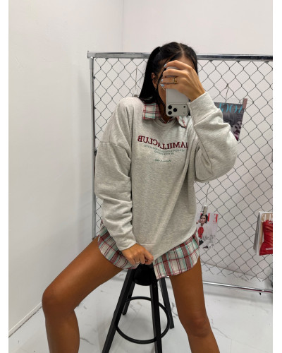 Bluza La Milla Club szary melanż