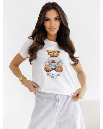 T-shirt z misiem By o la la...! sunshine