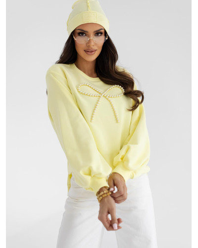 Bluza z perłową kokardką By o la la...! sunshine