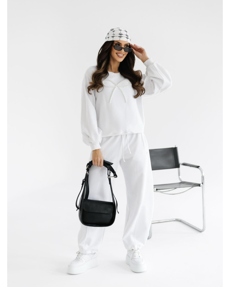 Spodnie dresowe ze stoperami By o la la...! białe