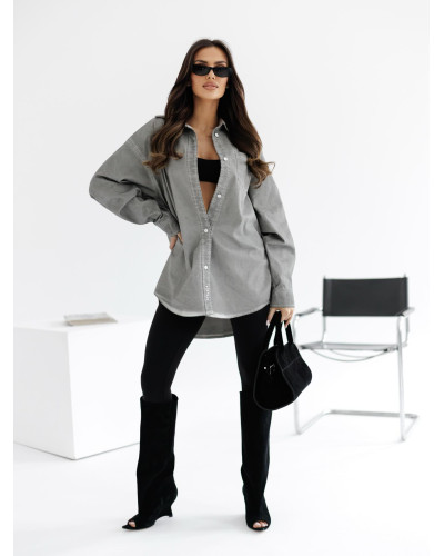 Koszula jeansowa By o la la...! Garments szara