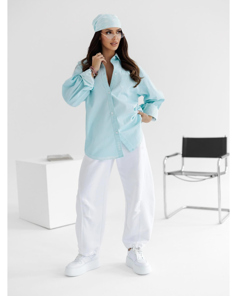 Koszula jeansowa By o la la...! Garments blue mint