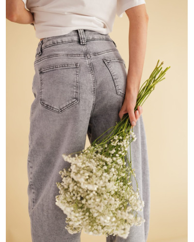 Spodnie jeansowe banany By o la la...! szare