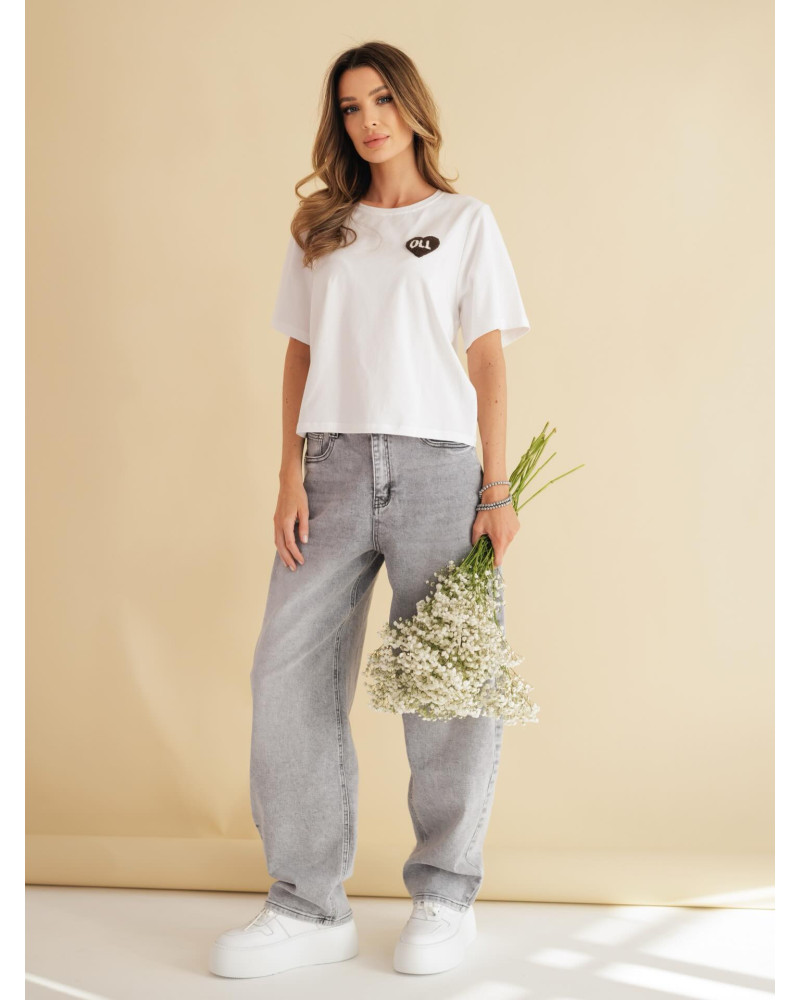 Spodnie jeansowe banany By o la la...! szare