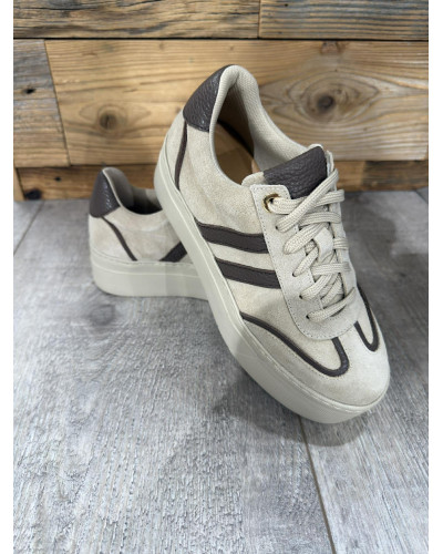 Sneakersy By o la la...! beżowo kakowe