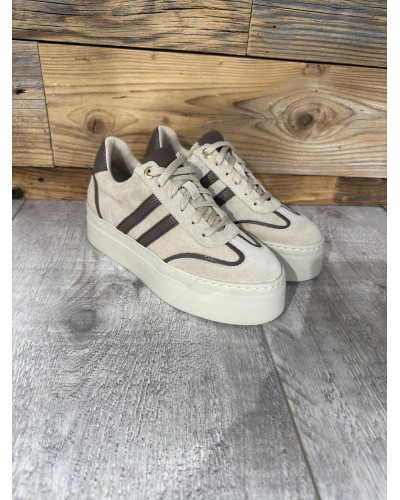 Sneakersy By o la la...! beżowo kakowe