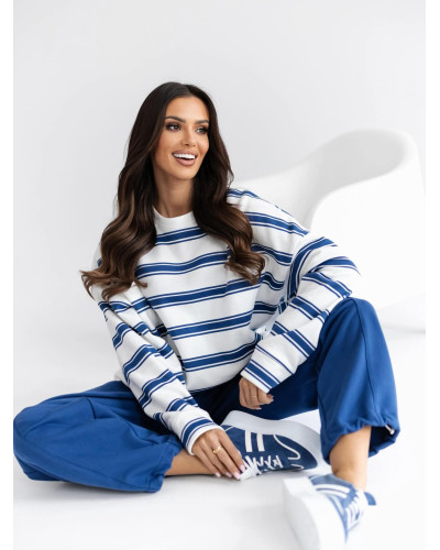 Bluza w paski By o la la...! denim