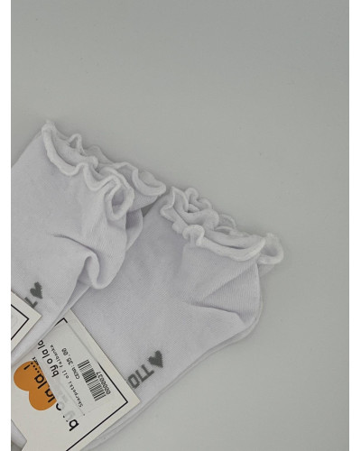 Skarpetki z falbanką By o la la...! białe