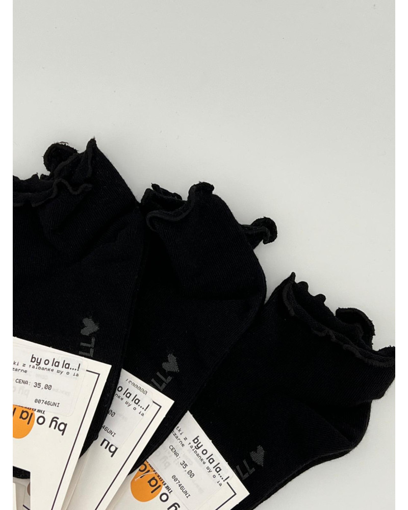 Skarpetki z falbanką By o la la...! czarne