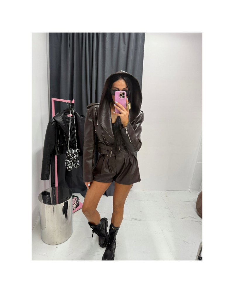 Ramoneska z kapturem La Milla czekoladowa