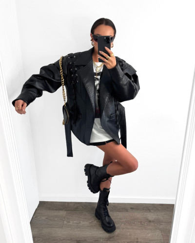 Ramoneska pleciona La Milla czarna