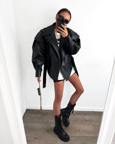 Ramoneska pleciona La Milla czarna