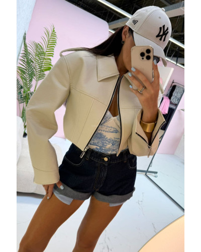 Ramoneska krótka La Milla śmietankowa