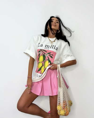 T-shirt LEMON La Milla biała