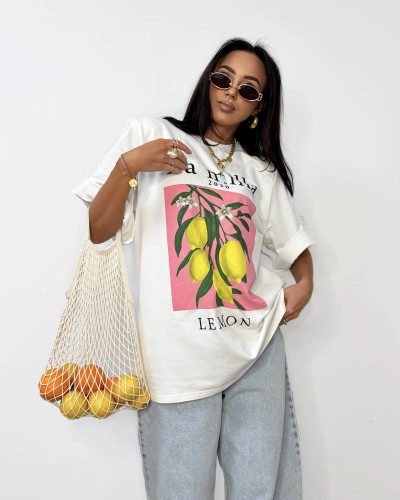 T-shirt LEMON La Milla biała