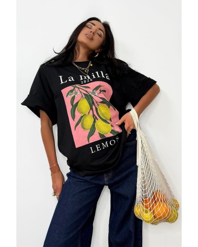 T-shirt LEMON La Milla czarny