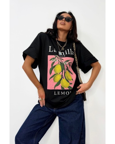 T-shirt LEMON La Milla czarny