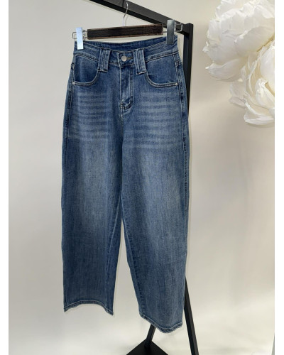 Spodnie jeansowe balony By o la la...! ciemny jeans