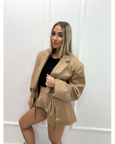 Spodenki materiałowe motylki La Milla camel