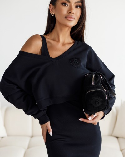 Komplet sukienka + bluza By o la la..! czarny