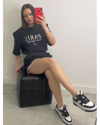 Spodenki materiałowe motylki La Milla czarne z koronką