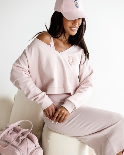 Komplet sukienka + bluza By o la la..! różowy