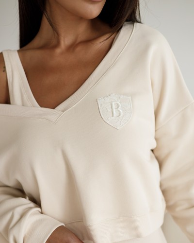Komplet sukienka + bluza By o la la..! beżowy