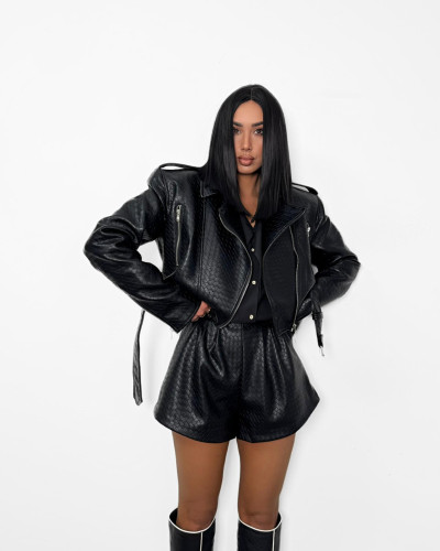 Ramoneska z paskiem La Milla czarna