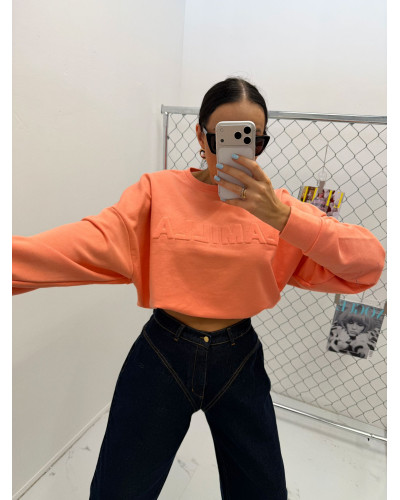 Bluza z tłoczonym logo La Milla pomarańczowa