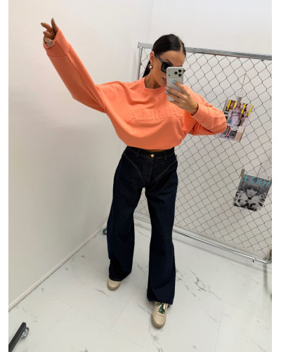 Bluza z tłoczonym logo La Milla pomarańczowa