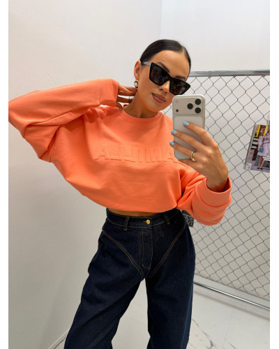 Bluza z tłoczonym logo La Milla pomarańczowa