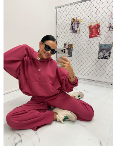 Spodnie dresowe z szeroką nogawką La Milla szminka