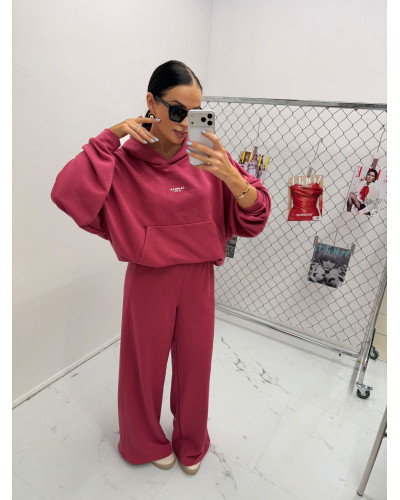 Spodnie dresowe z szeroką nogawką La Milla szminka