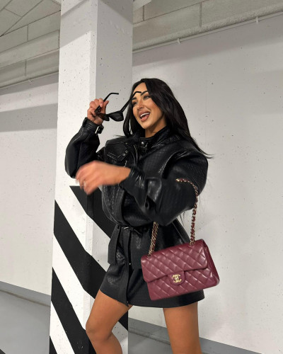 Bomberka z klamrami La Milla czarna