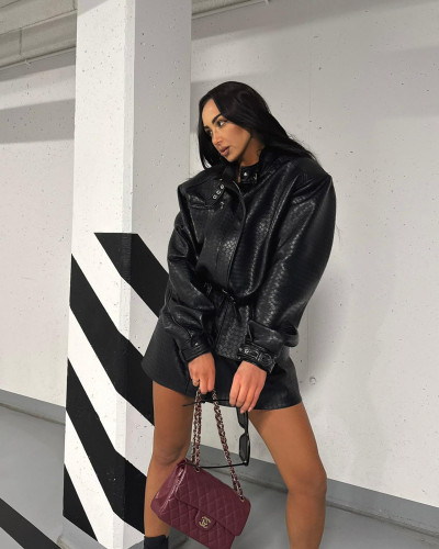 Bomberka z klamrami La Milla czarna