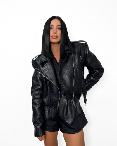 Spodenki z ekoskóry La Milla czarne